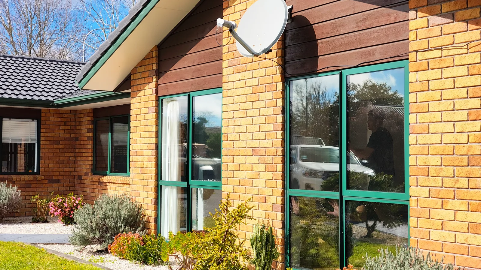 West-facing glass with Zivent heat control film